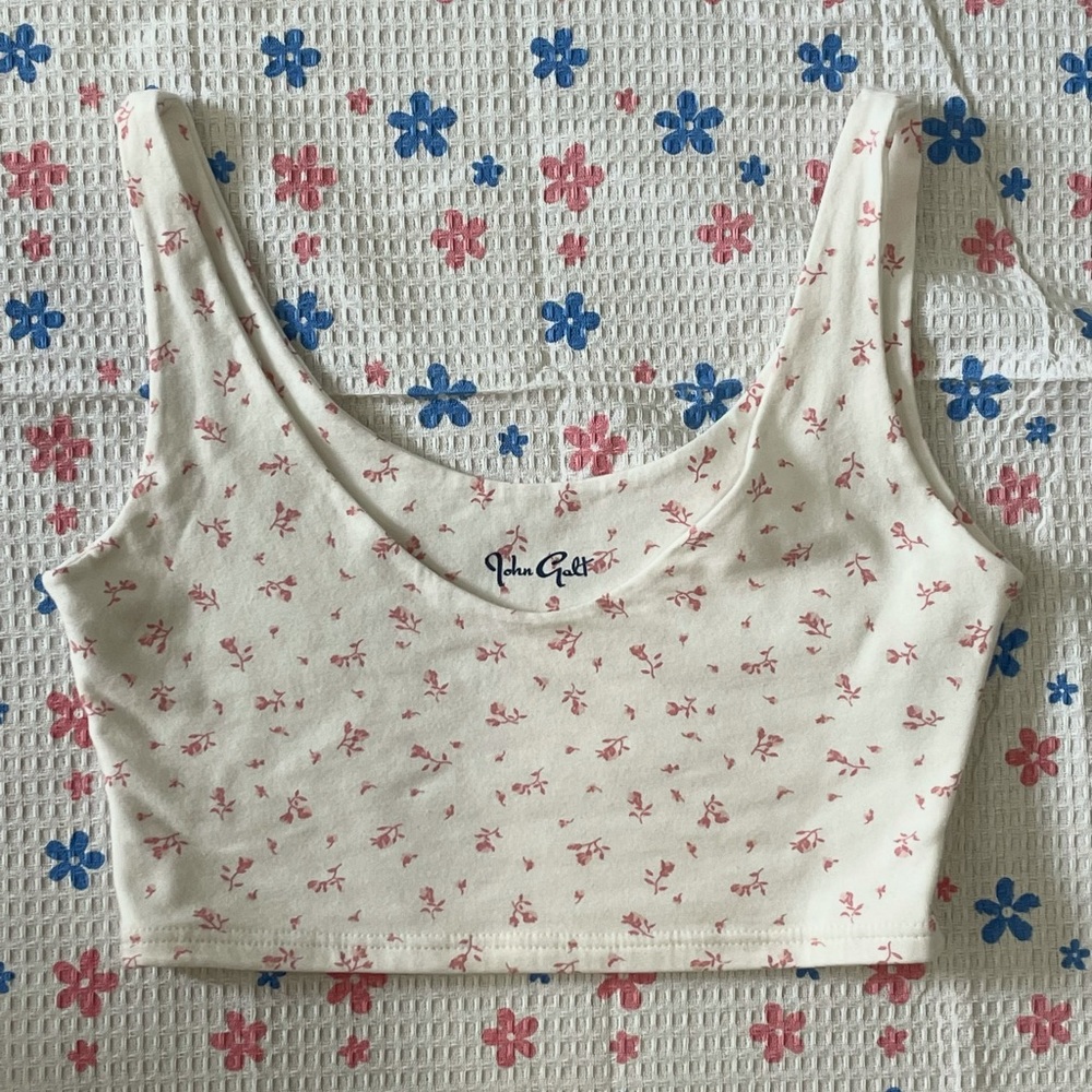 white pink floral lydia tank top brandy melville